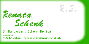 renata schenk business card